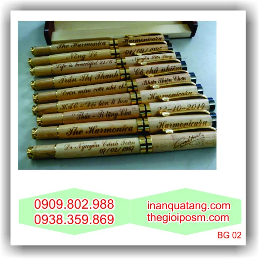 Kinh nghiệm đặt bút gỗ in logo số lượng lớn